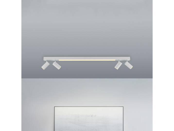 Plafonnier LED Lines, 120 cm, blanc, CCT, télécommande - PURE Pure Lines - Salon / séjour - Moderne - Métal - Angulaire