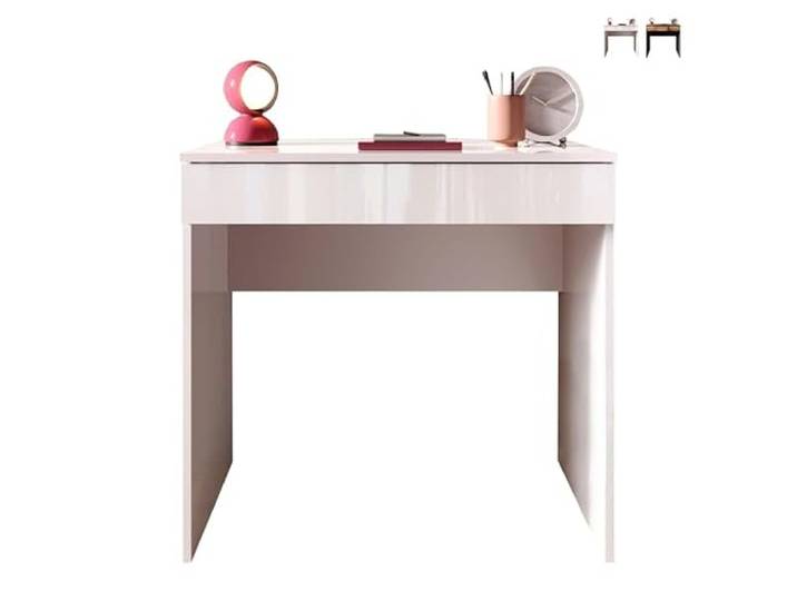Produce Shop Platzsparender Schreibtisch 78 x 50 x 76 cm Büro Kinderzimmer mit Kirk Schublade - Weiß