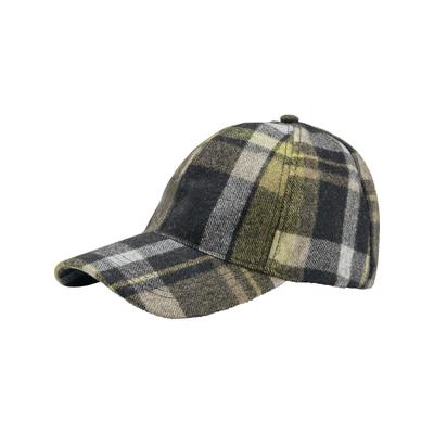 Ballonmütze JAN VANDERSTORM "Basecap SVENBERG", Herren, Gr. 1, schwarz (schwarz kariert), Obermaterial: 50% Wolle mw. 50% Polyester COOLMAX PES(Coolmax)., Mützen