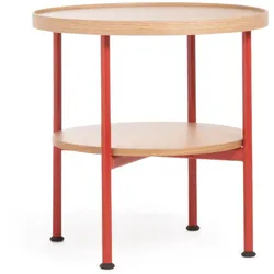 Magis Motta Beistelltisch, eiche natur / rot