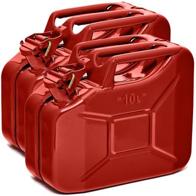 BW® Kraftstoffkanister Metall Benzinkanister 2x 10 Liter - Rot - RAL 3000 - TÜV-geprüft und UN-Zulassung - Made in Europe