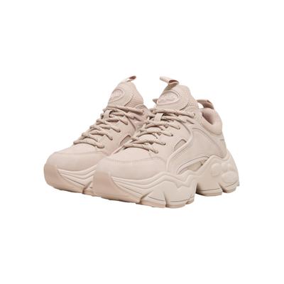 Trainingsschuh BUFFALO "Buffalo BINARY C - VEGAN NUBUCK/NAPPA", Damen, Gr. 41, rose, Leder, unifarben, Schuhe