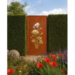 Badeko Parawand „Mohnblume“ in Edelrostoptik