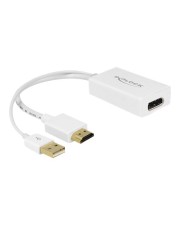 Delock Videokonverter HDMI weiß Einzelhandel HDMI-Eingang - HDMI Typ A, 19-polig (62496)
