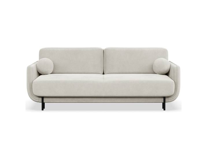 Drei-Sitzer-Schlafsofa Ovals, cremefarbener Samt