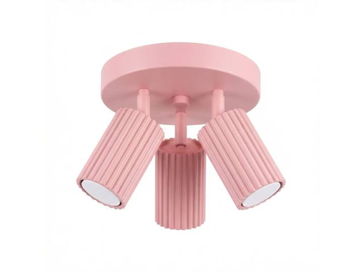 Plafonniers aluminium rose h 18 cm