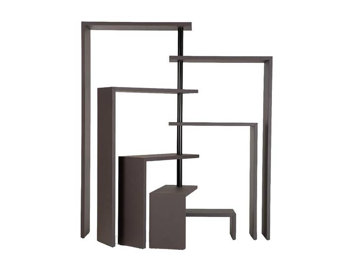 ZANOTTA meuble à étagères pivotantes JOY (7 gs espresso - Medium density fiberboard)