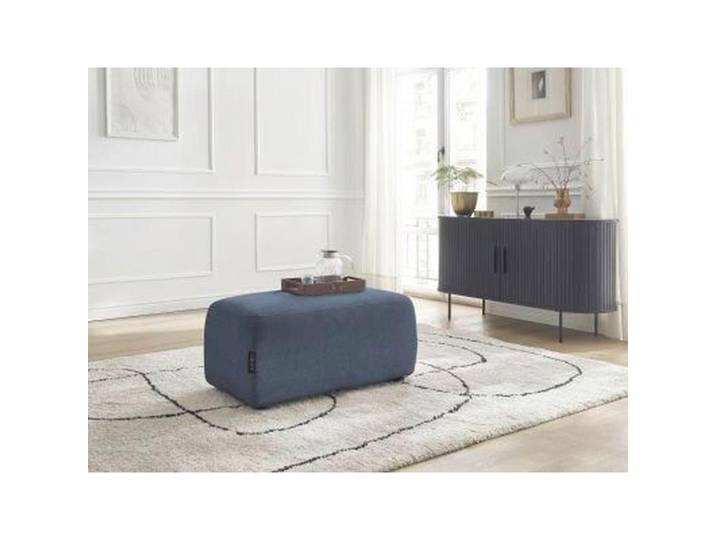 Hocker Atilla, Blau, Kunststoff, rechteckig, 92x44x48 cm, Wohnzimmer, Hocker, Sitzhocker