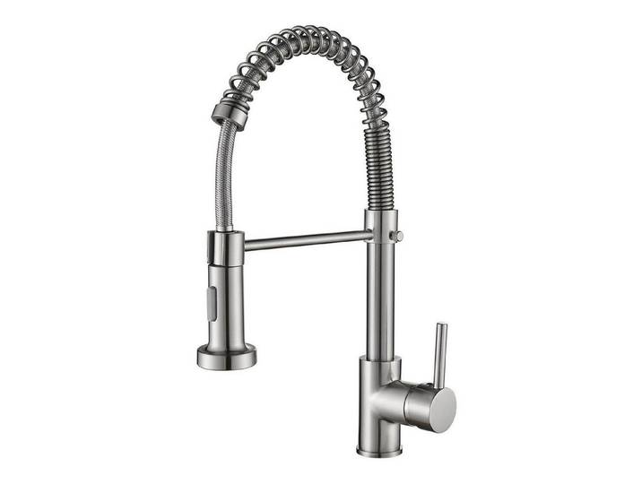 LuxusKollektion Küchenarmatur Küchenarmatur Einhebel Sprühkopf 2 Sprühmodi Feder Gebürstetes Nickel