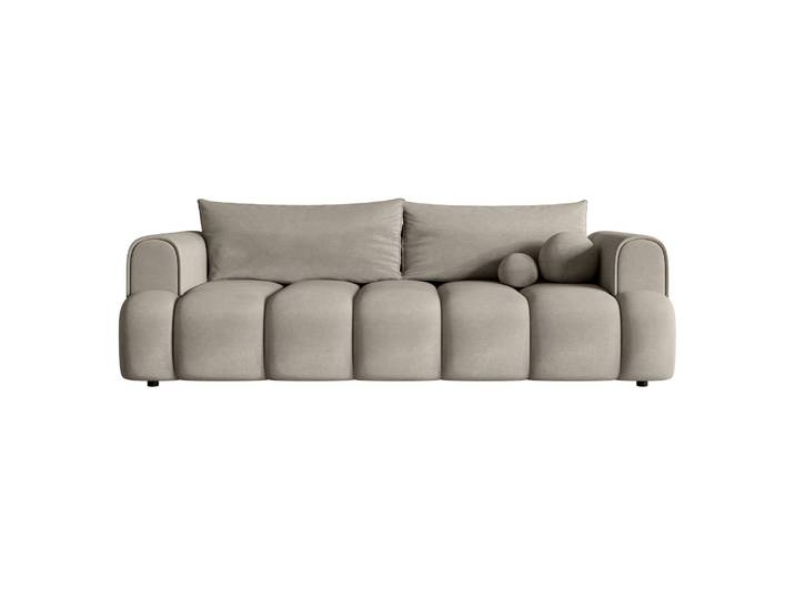 Dreisitziges Sofa Dandelino mit Schlaffunktion, grauer