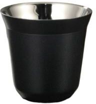 Uplifted Trends Capsule Stainless Steel Coffee Cup Double Wall Portable Water Cup black