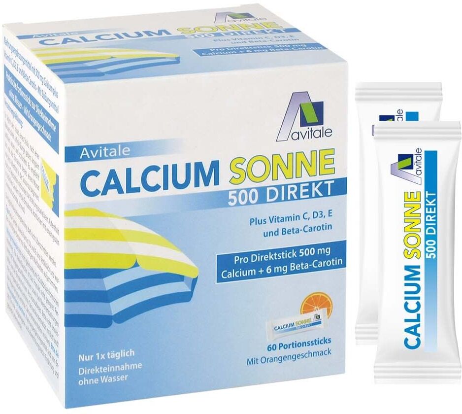 Avitale Calcium Sonne 500 Direkt Portionssticks 60 St Pulver