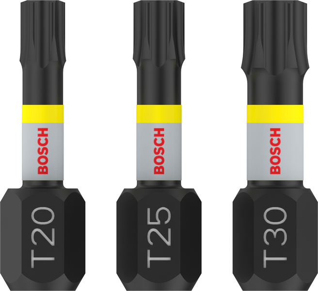 Bosch PRO Torx Impact Bit, T20x25, T25x25, T30x25 mm, 3-tlg. 2608522479