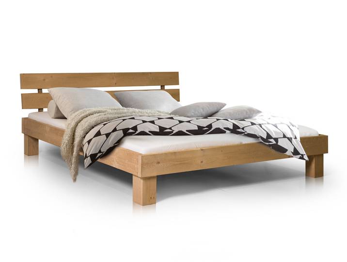 PUMBA Massivholzbett mit Kopfteil, Material Massivholz