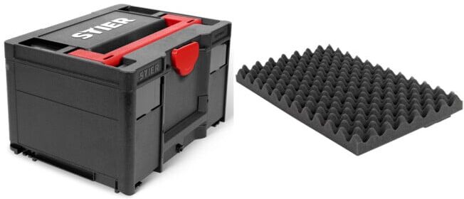 Set STIER Systainer³ III black+ Deckelpolster genoppt für Systainer³