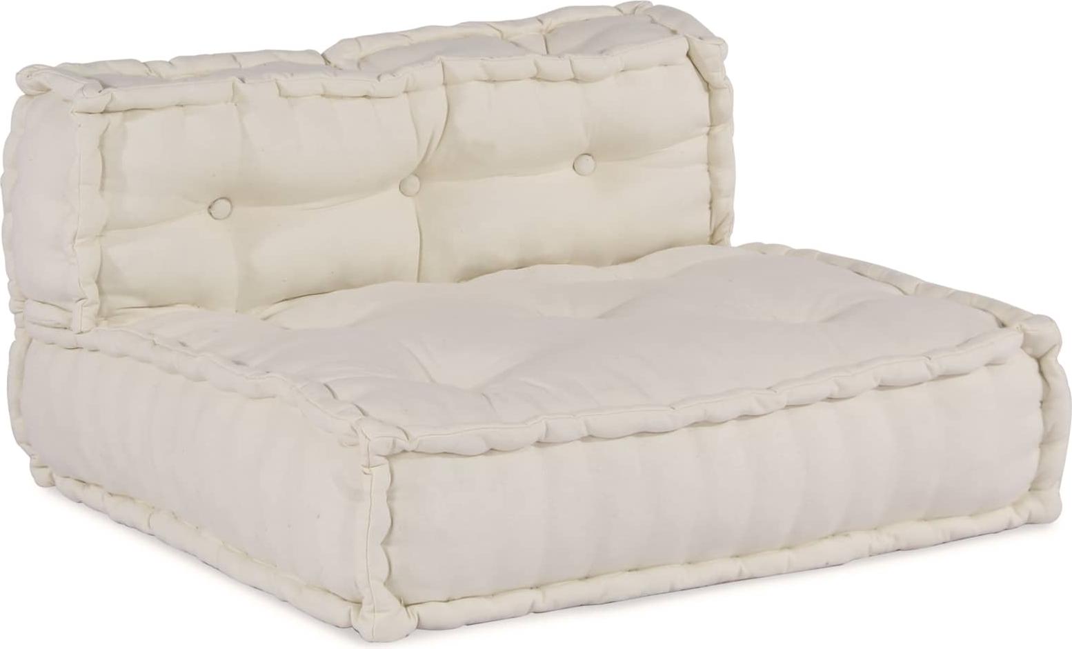 vidaXL Modulare Sofagarnitur Stoff Creme 210 x 70 x 56 cm