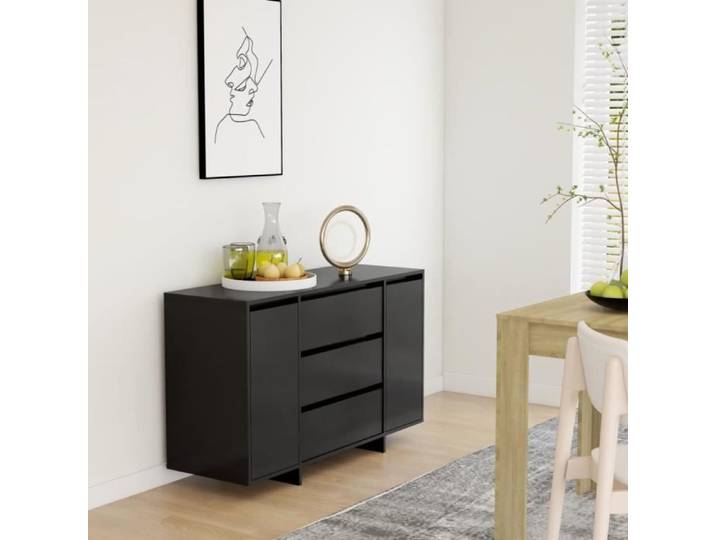 Commode bahut MAG - Buffet BAS - Noir - Contemporain - Design