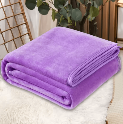 Inspire Curations 70 X 100cm Soft Microfiber Fleece Throw Blanket purple 70x100cm