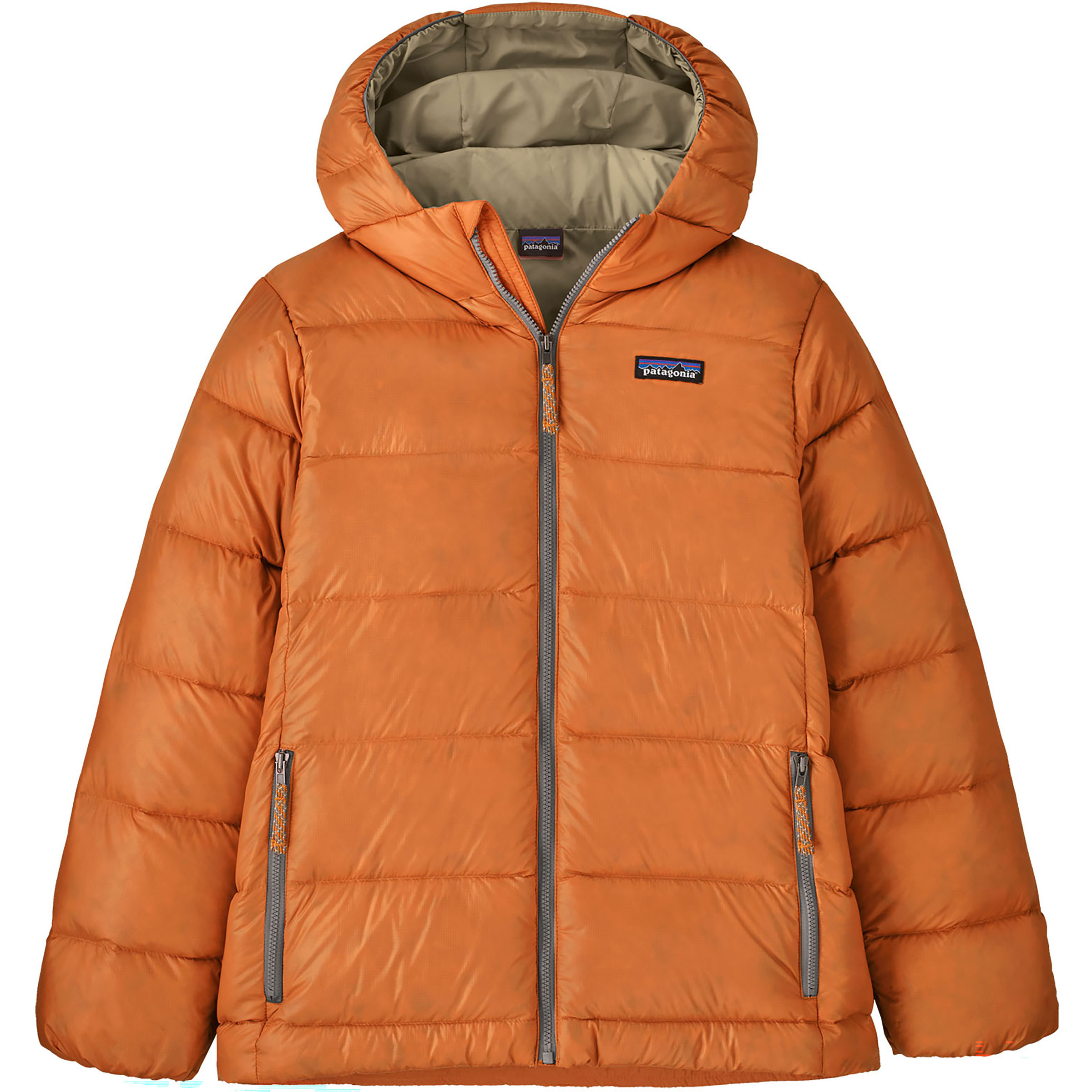 Patagonia Hi-Loft Down Kinder Isolationsjacke orange Größe 130 Lifestyle | Skifahren Windabweisend Wasserabweisend