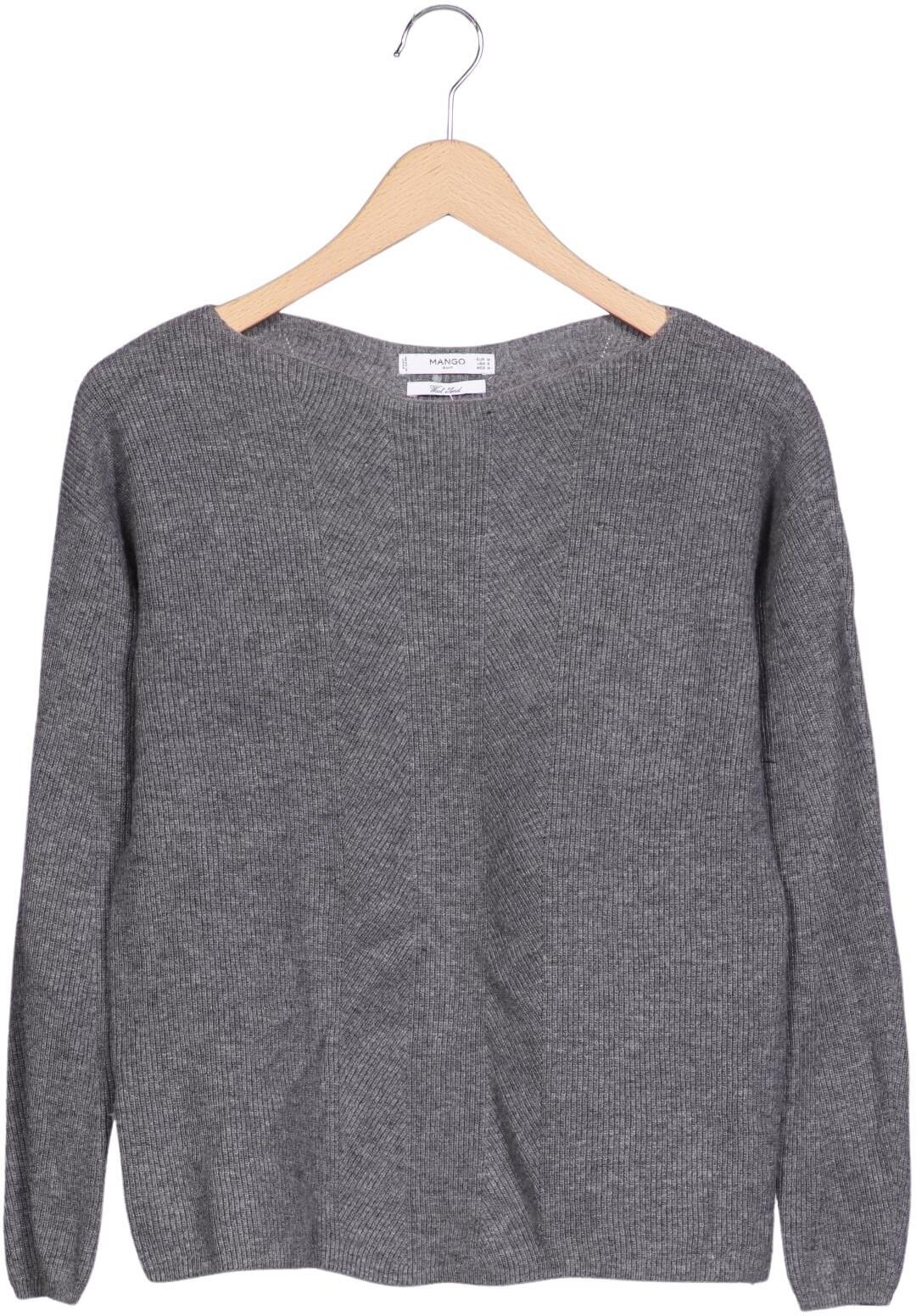 Mango Damen Pullover, Grau, Gr. M, Wolle - Second Hand