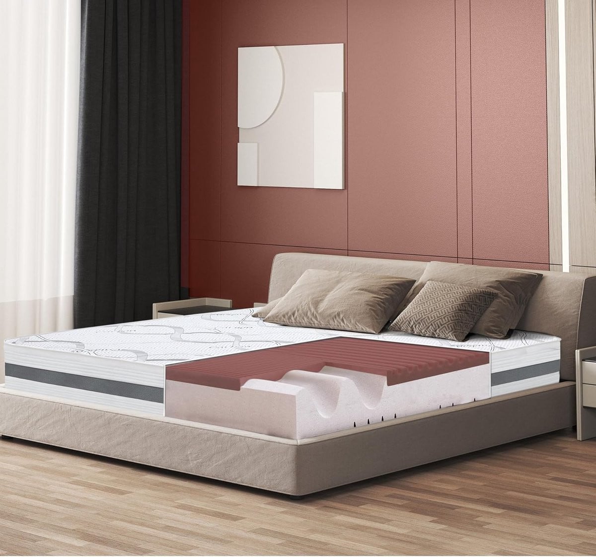 Orthopedisch en hypoallergeen memory foam matras voor volwassenen