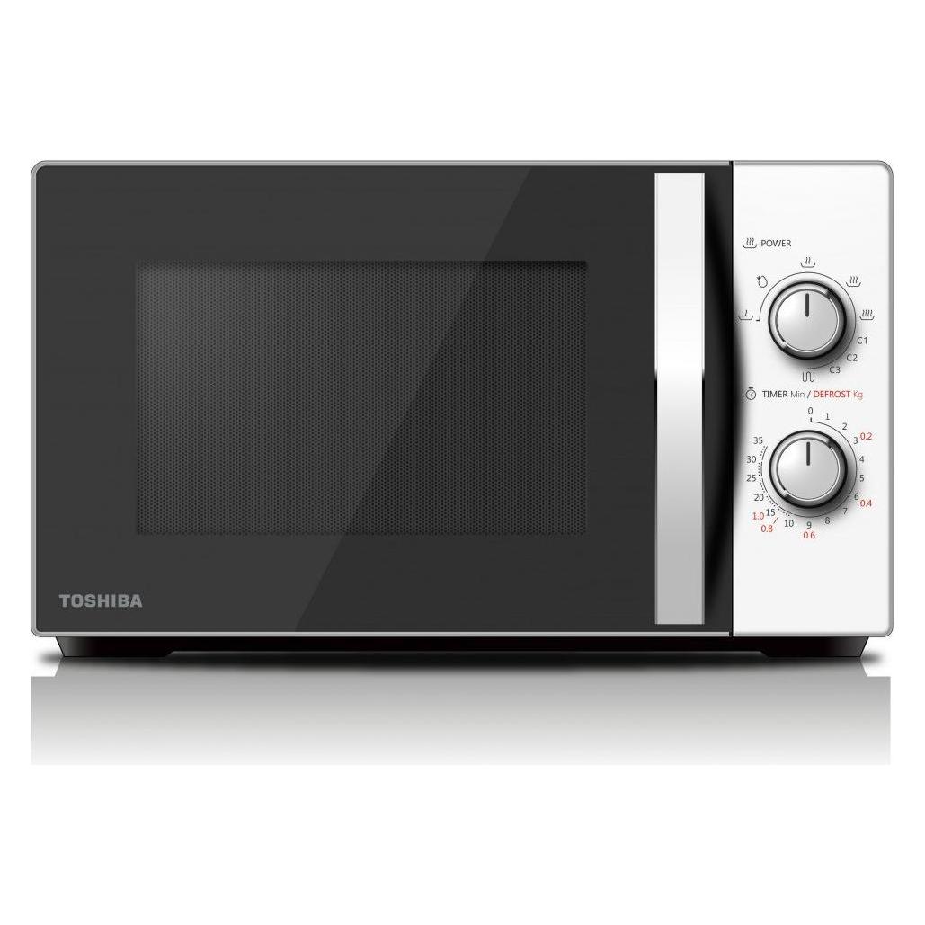 Toshiba Mikrowellengrill 800 W mit Crispy Grill 1000 W & Kombikochfeld, 20 L (20 l) (MW-MG20P (WH))
