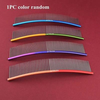 Uplifted Finds Rainbow Curved Stainless Steel Pet Grooming Comb (19cm) 1 Pc Random Color