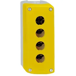 Schneider Electric XALK04 Leergehäuse, Harmony XALK, Kunststoff, hellgrau, gelb, 4 Bohrungen, 22mm