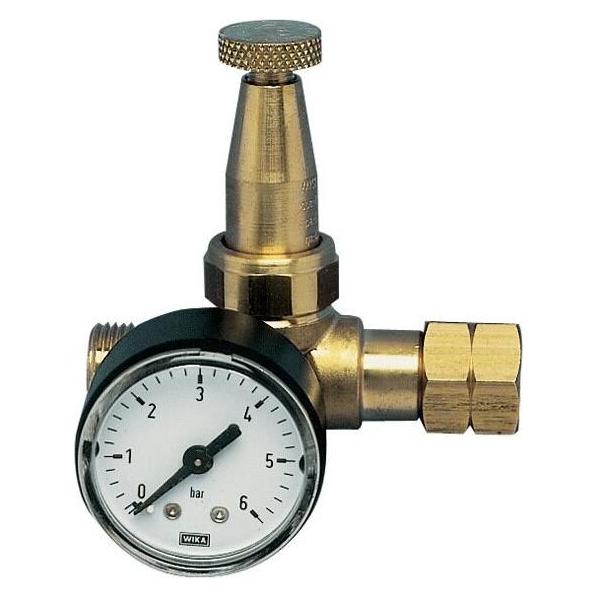 Kayser Propankleindruckregler Mini mit Manometer 0,5 - 4 bar 6 kg/h G 3/8" LH (44311)