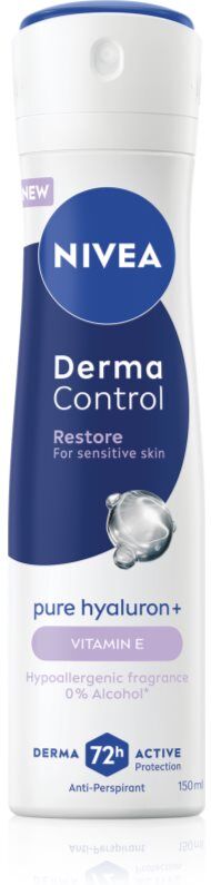 NIVEA Derma Control Restore spray anti-transpirant pour peaux sensibles 150 ml