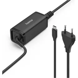 Hama Universal-USB-C-Notebook-Netzteil, GaN, Power Delivery (PD), 5-20V/65W (65 W), Notebook Netzteil, Schwarz