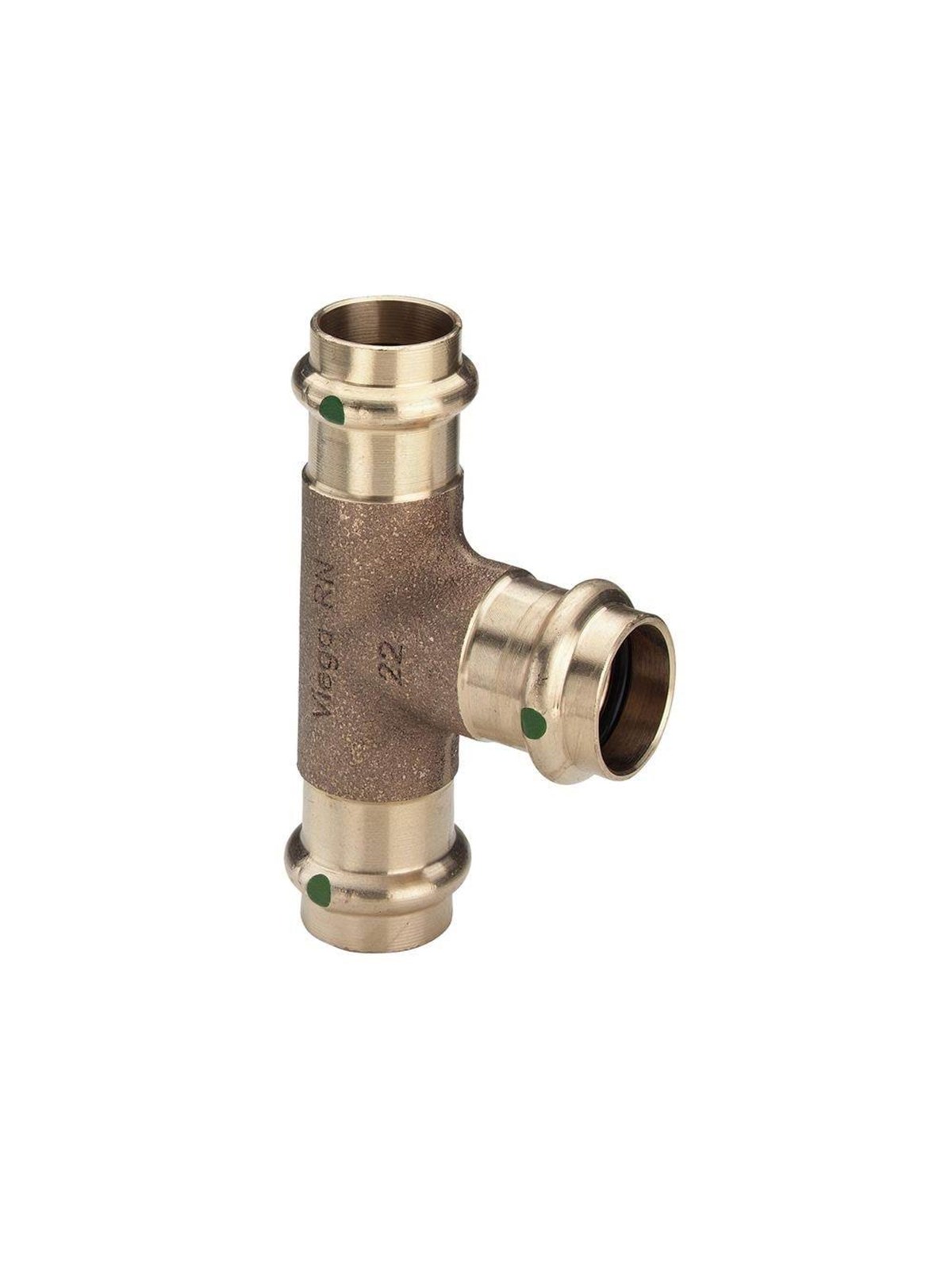 Viega Sanpress T-piece 35 mm gunmetal