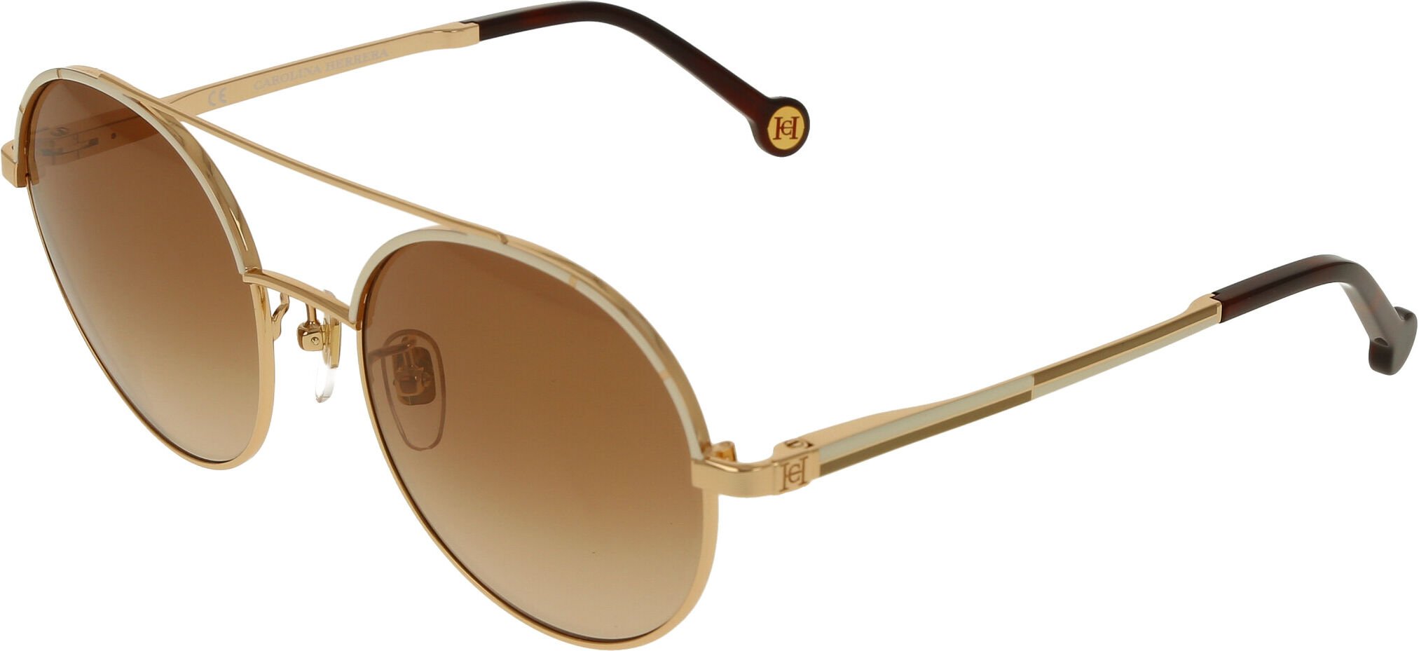Óculos de sol CH Carolina Herrera SHE173 Dourados Tamanho: 53X19   Dourados