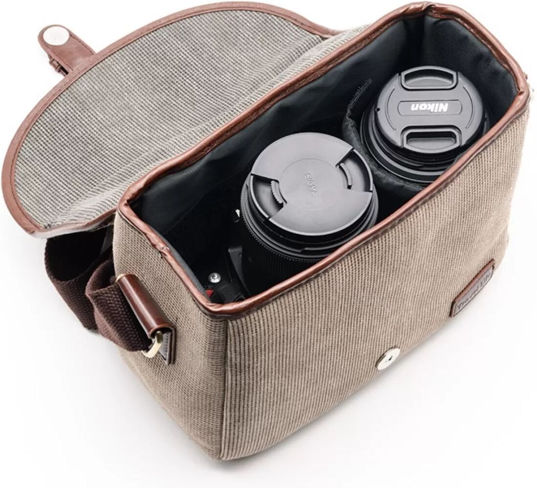 INF Canvas DSLR Kameratasche – Leicht, stoßfest und wasserabweisend Khaki