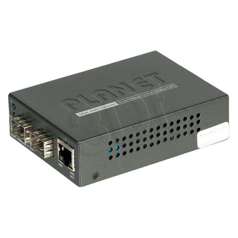 Planet Web Smart Medienkonverter SFP 1-Port 10/100/1000Base-T - 2-Port Gigabit SFP (GT-1205A)