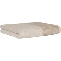 CAWÖ Gästetuch - Luxury Home, C Two-Tone, Walkfrottier Natur / 30x50cm