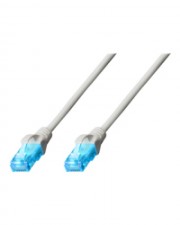 DIGITUS Patchkabel RJ45 U/UTP Cat5e 0,25m grau +Hebelschutz (DK-1512-0025)