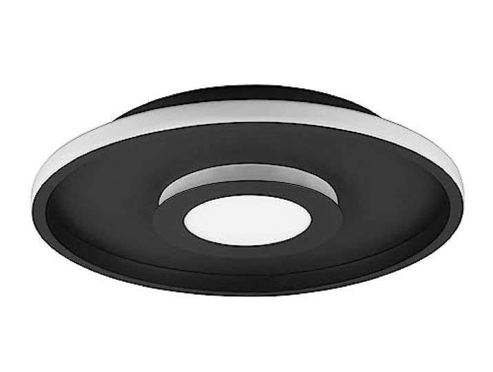 Trio\, Plafonnier\, Ascari incl. 1 x LED\,SMD\,35\,0 Watt\,3000K\,4100 Lm. Plastique\, Blanc\, Corps: Métal\, noir mat Ø:40\,0cm\, H:6\,8cm\,IP44\,