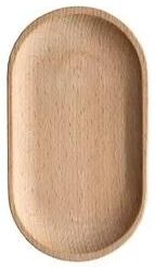 Multisell Products Hub Eco Friendly Beech Oval Tray, Mini Solid Wood Plate For Kids & Small Servings 1pc