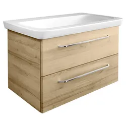 Fackelmann MILANO Waschtischunterschrank 80x49,5x48 AsEi,2 Schub, 84202 84202