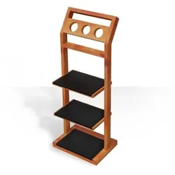 Hoesch Stummer Diener aus wasserbeständigem Doussie Holz mit PU-Auflage 8921901