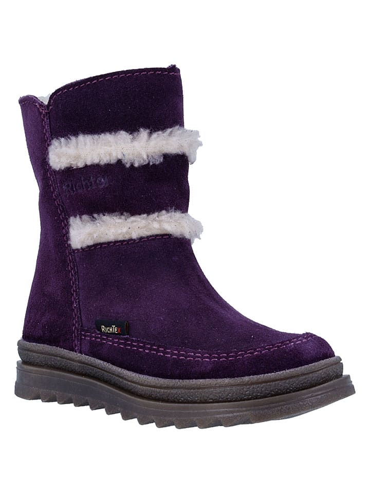 Richter Shoes Leder-Winterboots "Anna" in Lila - 28
