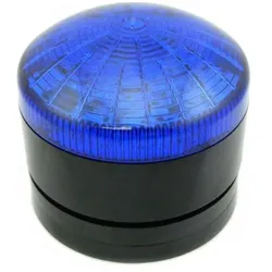 RS PRO, Personenschutz, LED Blitz, Dauer Signalleuchte Blau, 12 V ac/dc, 24 V ac/dc, Ø 76mm x 49mm