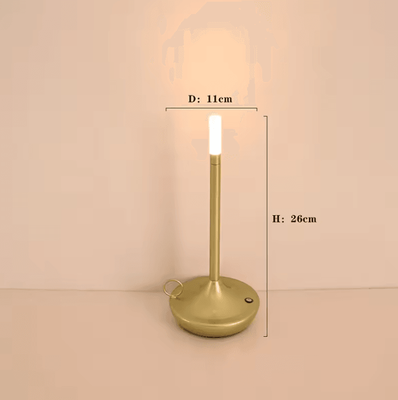 Inspire Curations Rechargeable Candlelight Atmosphere Table Lamp Touch LED Bedside Light gold