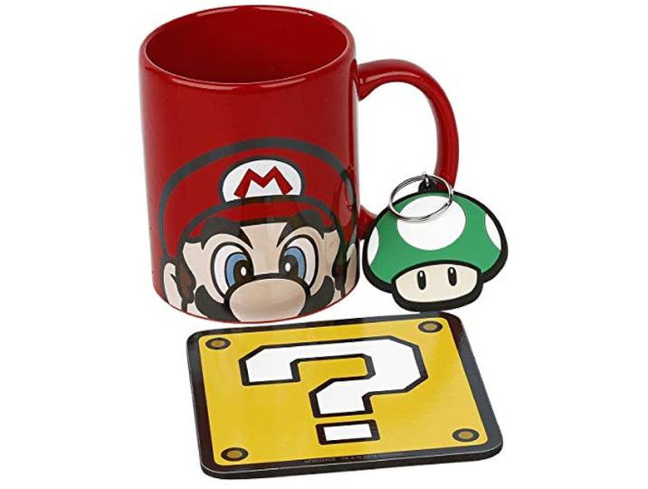 Nintendo SUPER MARIO (MARIO) MOK COASTER SLEUTELHANGER CADEAUSET