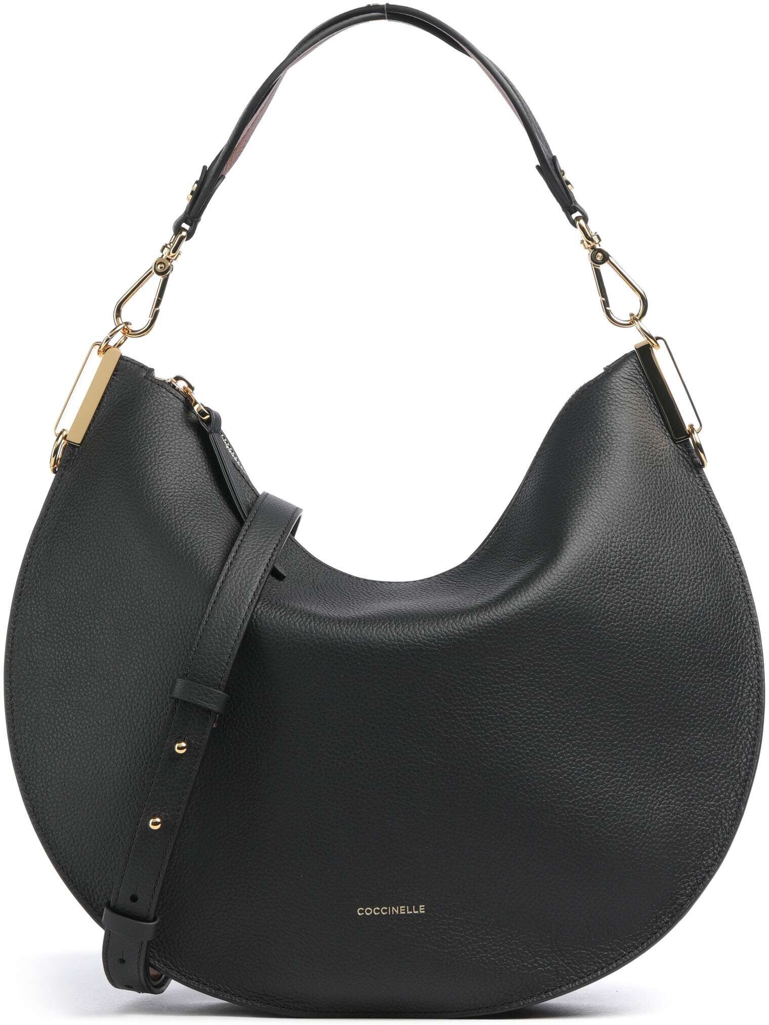 Coccinelle Sunup Beuteltasche aus Leder, schwarz