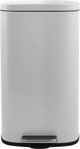 Spirella Pedal-Treteimer Akira, mattweiß, Stahl, soft-close, 50 l