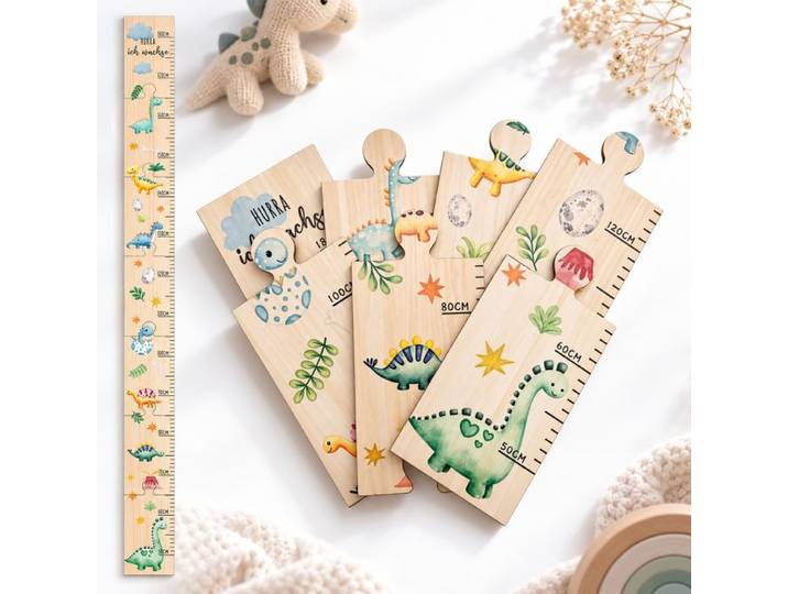 Relaxdays Messlatte Kinder Holz 50-180 cm