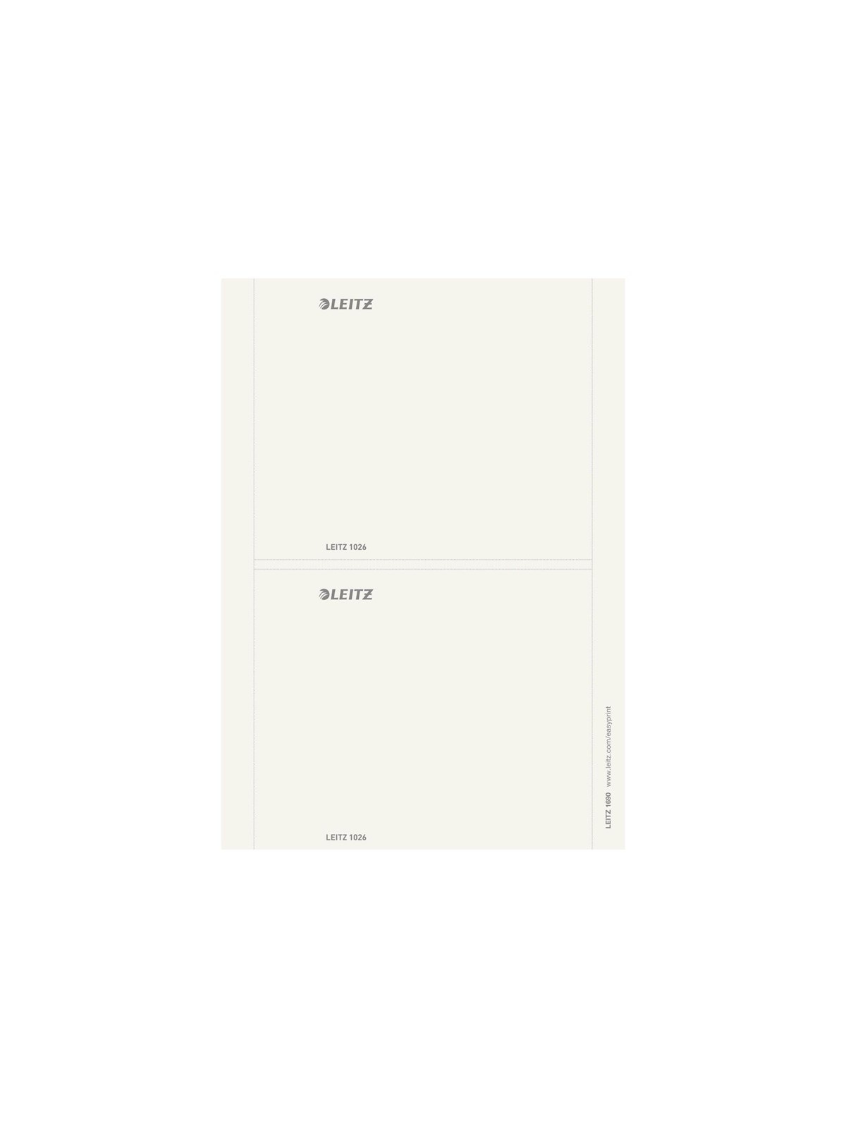 Leitz - lever arch label - grey (pack of 20)