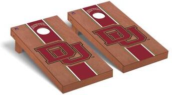 Skip's Garage Denver Pioneers Rosewood Cornhole Board Set